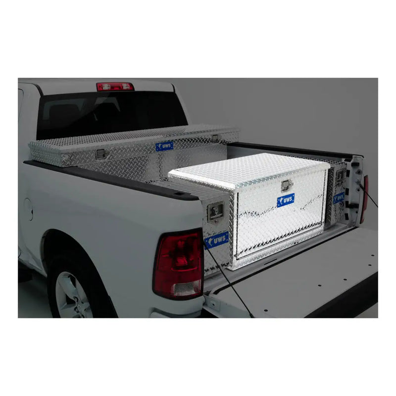 UWS 38" Utility Chest Box with Drawers installed in a pickup bed (view 2)