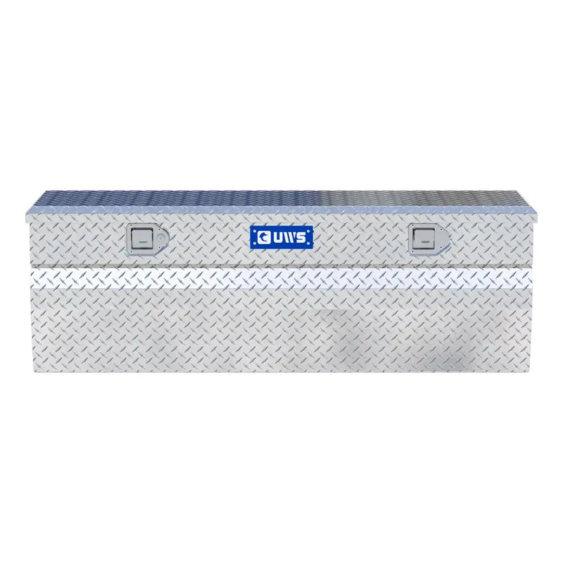 UWS 55" Wedge Utility Chest Box straight-on front view showing the lid seam and the locking handles