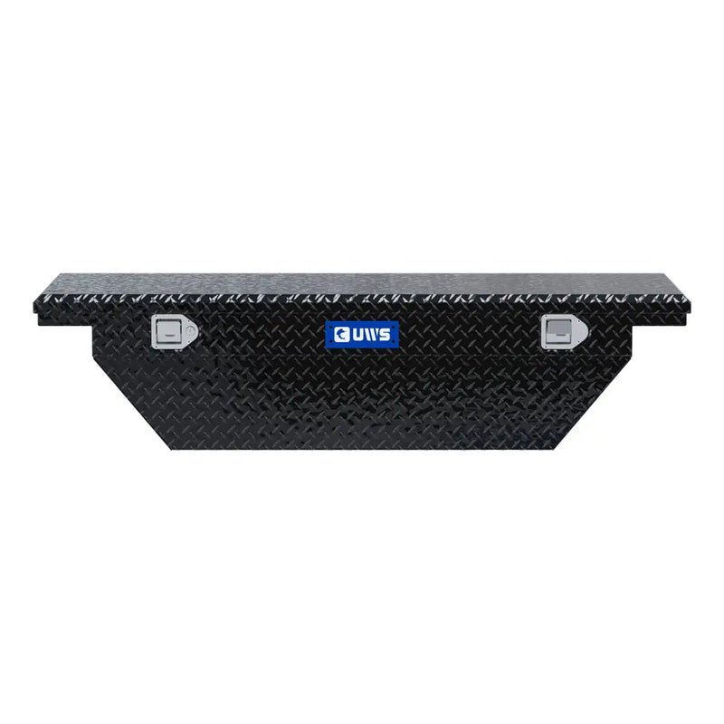 UWS TBS-60-A-LP-BLK 60" gloss black crossover truck tool box, front elevation