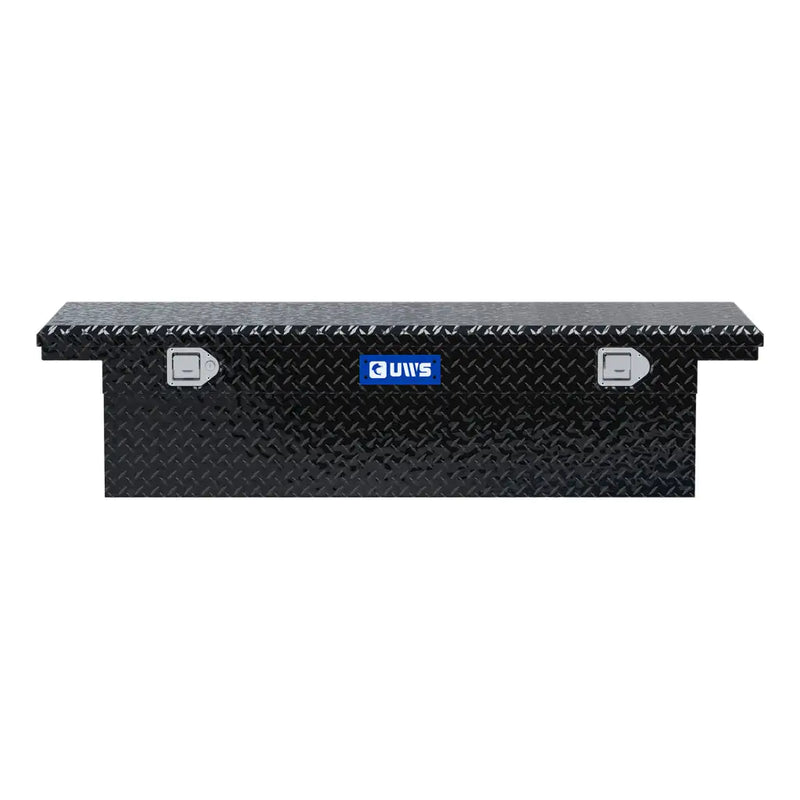 UWS TBS-60-LP-BLK 60" gloss black crossover truck tool box, front elevation