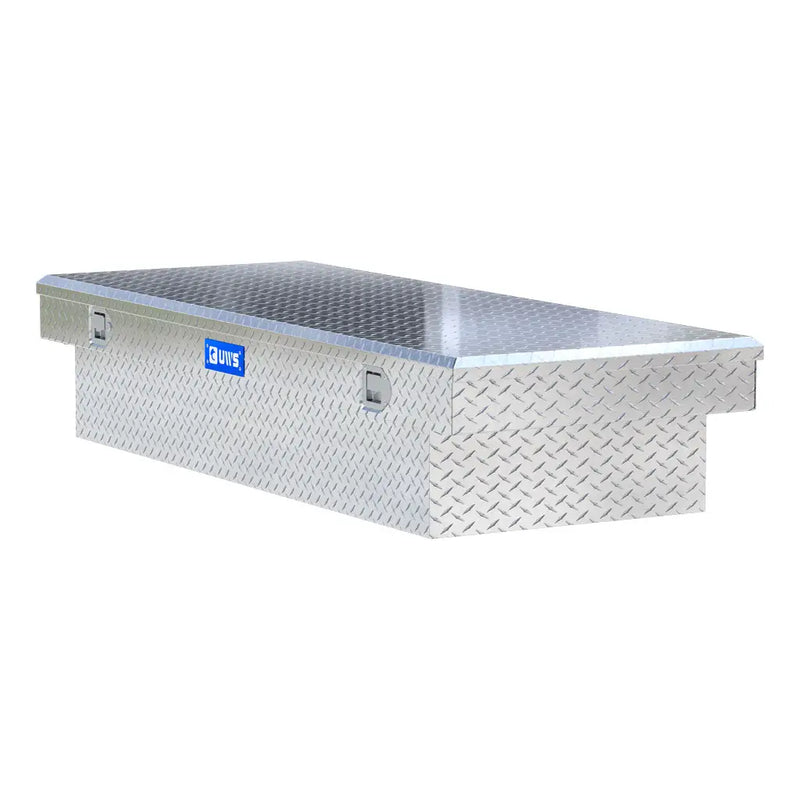 UWS TBS-72-LBTA 72" bright aluminum crossover truck tool box, top-down view