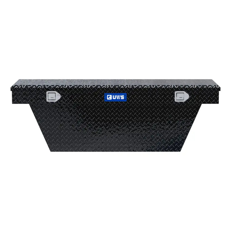 UWS TBSD-63A-BLK 63" gloss black crossover truck tool box, front elevation