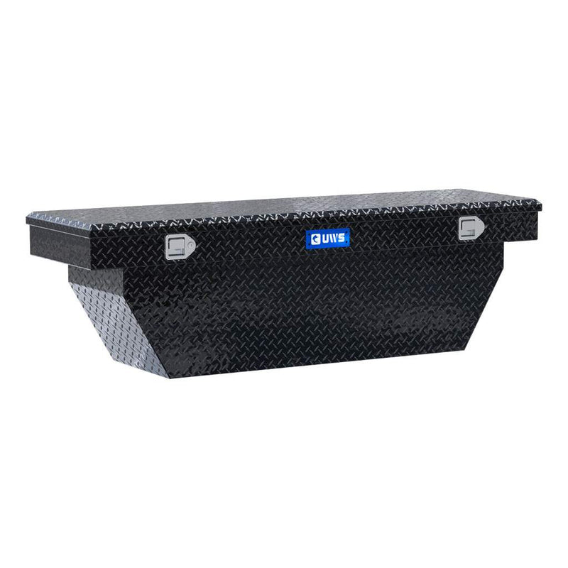 UWS TBSD-69-A-BLK 69" gloss black crossover truck tool box, front three-quarter studio render