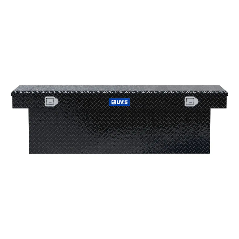UWS TBSD-69-BLK 69" gloss black crossover truck tool box, front elevation