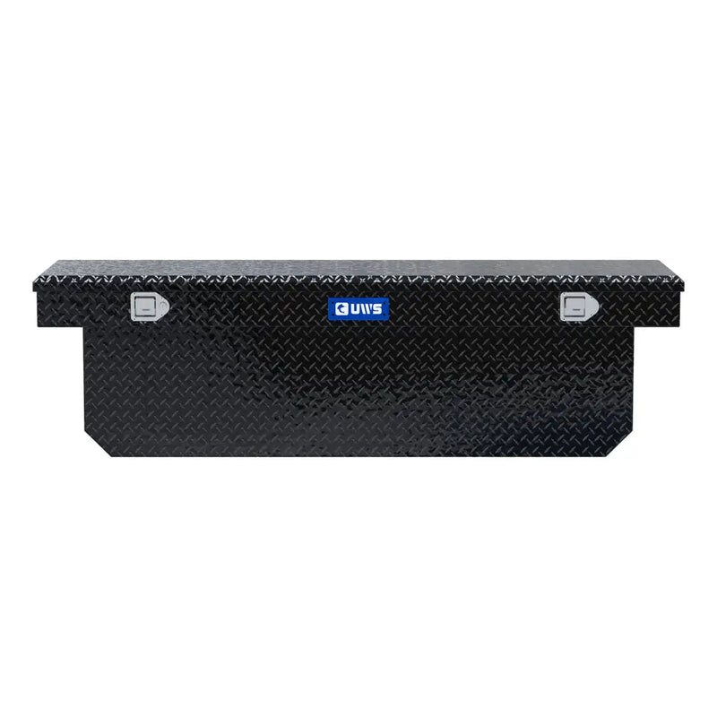 UWS TBSD-72-A-BLK 72" gloss black crossover truck tool box, front elevation