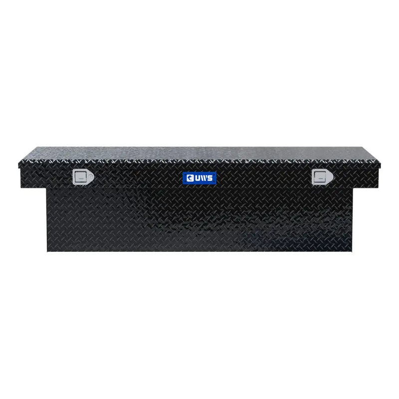 UWS TBSD-72-LBTA-B 72" gloss black crossover truck tool box, front elevation