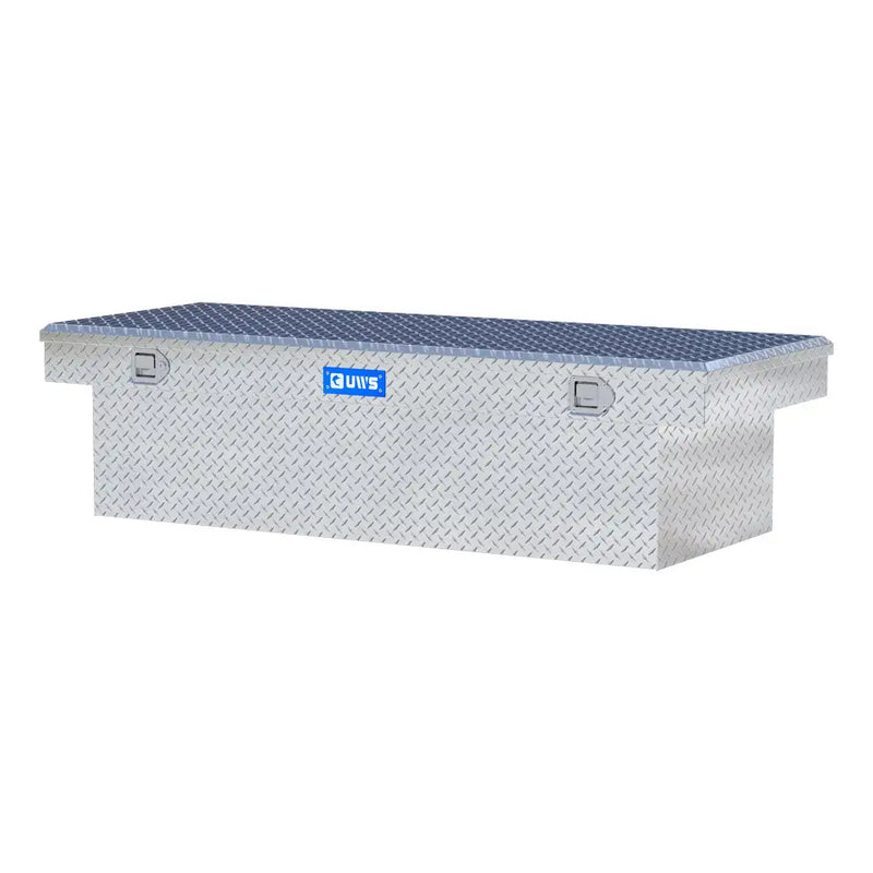 UWS TBSD-72-LBTA 72" bright aluminum crossover truck tool box, rear elevation