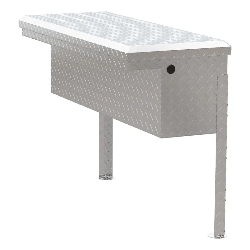 UWS 36" Low Profile Truck Side Tool Box, Bright Aluminum, further studio angle