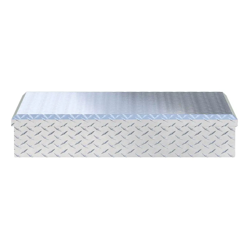 UWS 34" Dog Box Accessory Chest end view showing the lid overhang and the depth of the tub