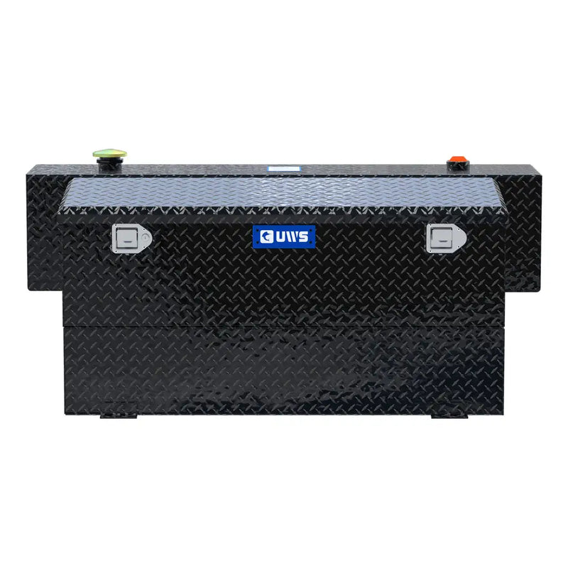 UWS TT-100HH-CB-B 100-gallon combo hammerhead transfer tank in gloss black, straight-on front view