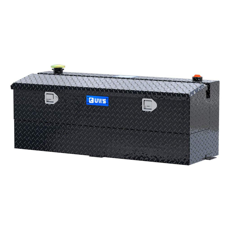UWS TT-45-COMBO-BLK 45-gallon combo transfer tank in gloss black, front three-quarter studio view
