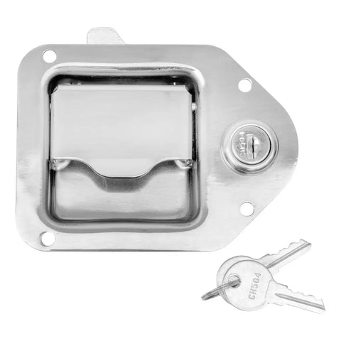 UWS Replacement Locking Truck Tool Box Paddle Handle, Stainless Steel, hero, front three-quarter studio view on white