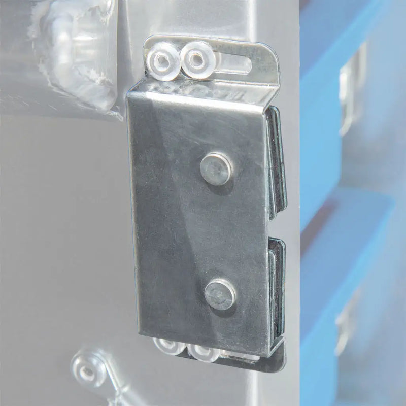 UWS Replacement Magnetic Door Catch for Utility Chest With Drawers, studio angle, front elevation