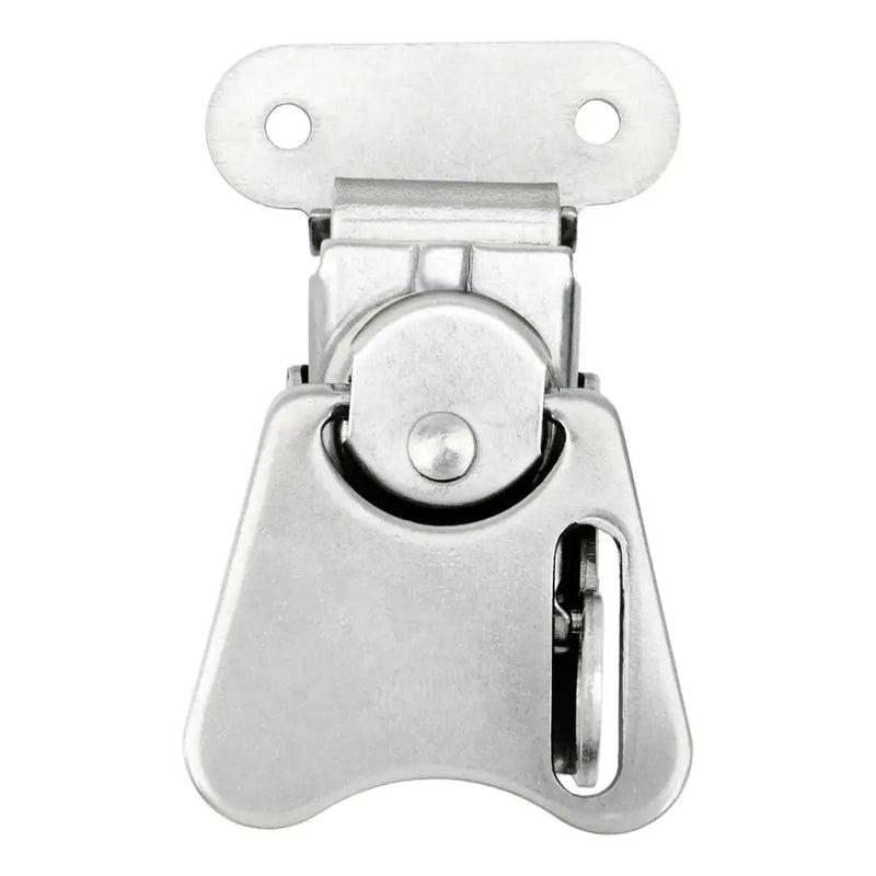 UWS Replacement Twist Lock for TB-1 and TB-2 Tote Boxes, Stainless Steel, hero, front three-quarter studio view on white