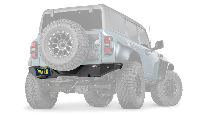 Warn Elite Rear Bumper for 2021-2026 Ford Bronco, ghost view with the vehicle faded to show the bumper