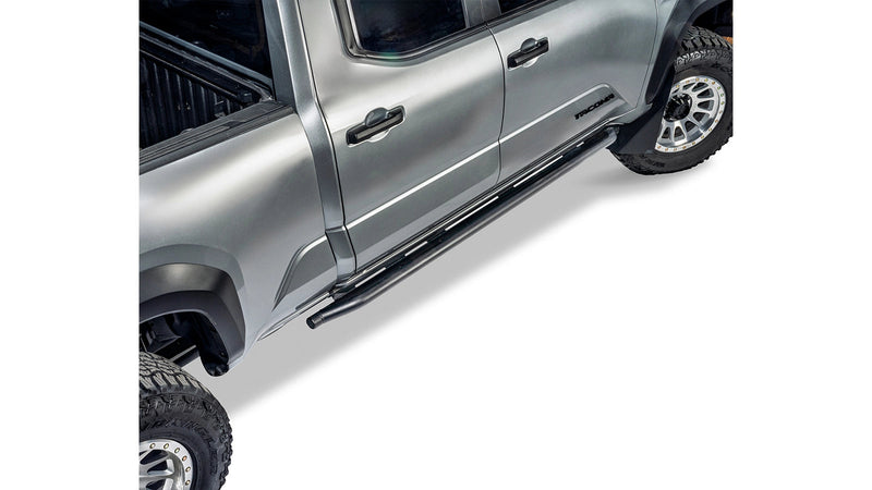 Warn Rock Sliders for 2024-2025 Toyota Tacoma, installed on a Toyota Tacoma