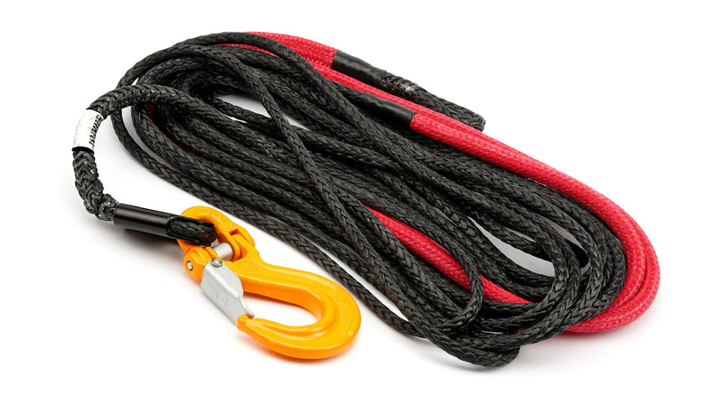Warn Spydura 3/8" x 50 ft synthetic winch rope with hook for 9.0Rc winches