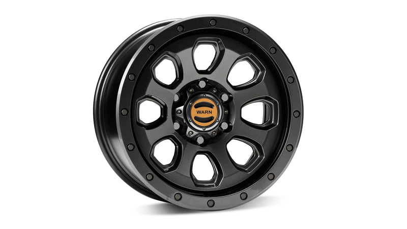 Warn Epic Moonsault Wheel - Black 6 Lug, studio view