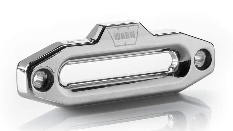 Warn Premium Hawse Fairlead, polished, angled view