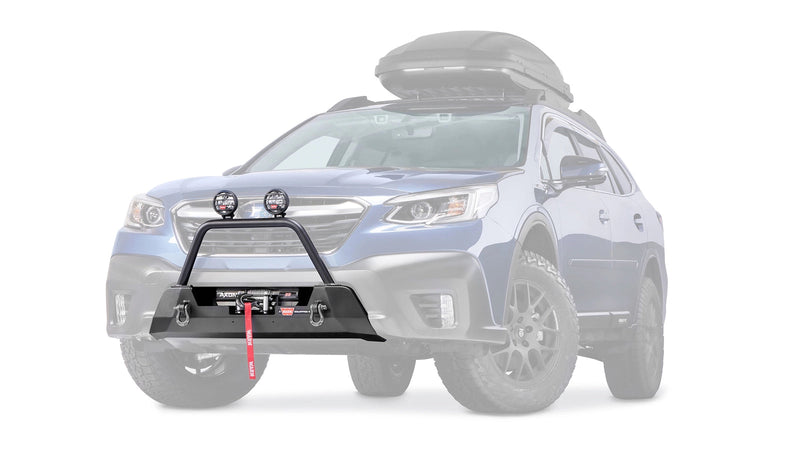 Warn Grille Guard Kit for 2020-2021 Subaru Outback, ghost view with the vehicle faded out