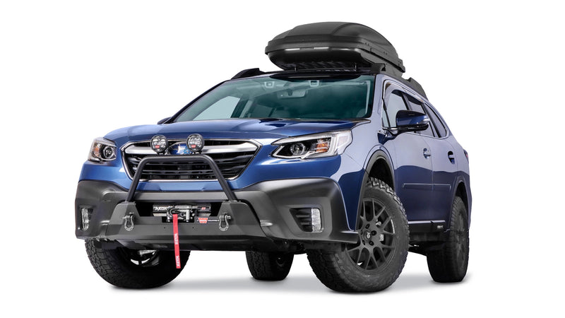 Warn Grille Guard Kit for 2020-2021 Subaru Outback, shown installed on the vehicle