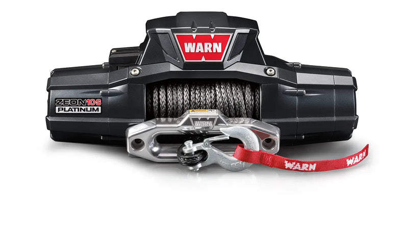 Warn ZEON Platinum 10-S Winch with synthetic rope, front view