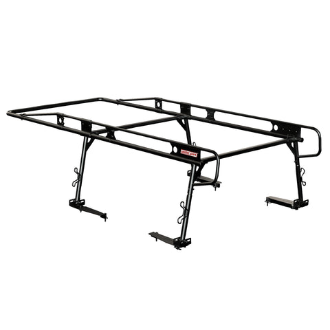 Weather Guard 1345-52-02 compact steel truck rack rated 1,000 lb in matte black, studio view