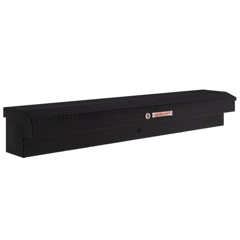 Weather Guard 164-5-04 Lo-Side box in gloss black, front three-quarter studio view with the lid closed