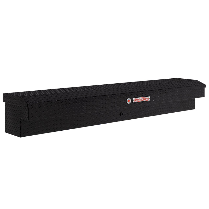 Weather Guard 164-5-04 Lo-Side box in gloss black, front three-quarter studio view with the lid closed