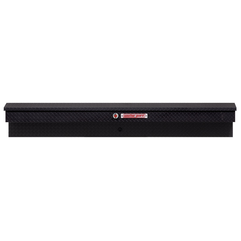 Weather Guard 164-52-04 Lo-Side box in textured matte black, straight-on front elevation with the lid closed