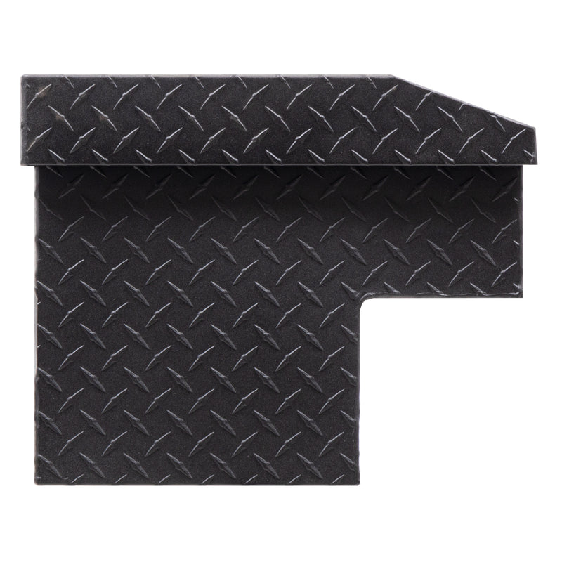 Weather Guard 164-52-04 Lo-Side box in textured matte black, side profile showing the body depth and the bed-rail notch