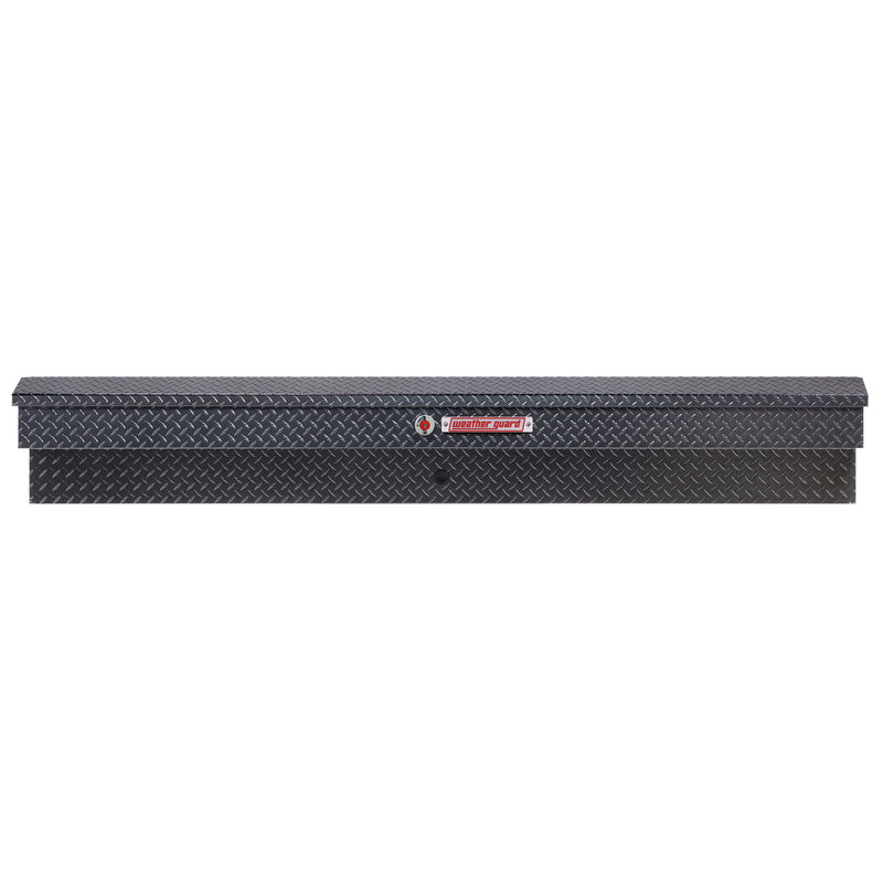Weather Guard 164-6-04 Lo-Side box in gunmetal gray, straight-on front elevation with the lid closed