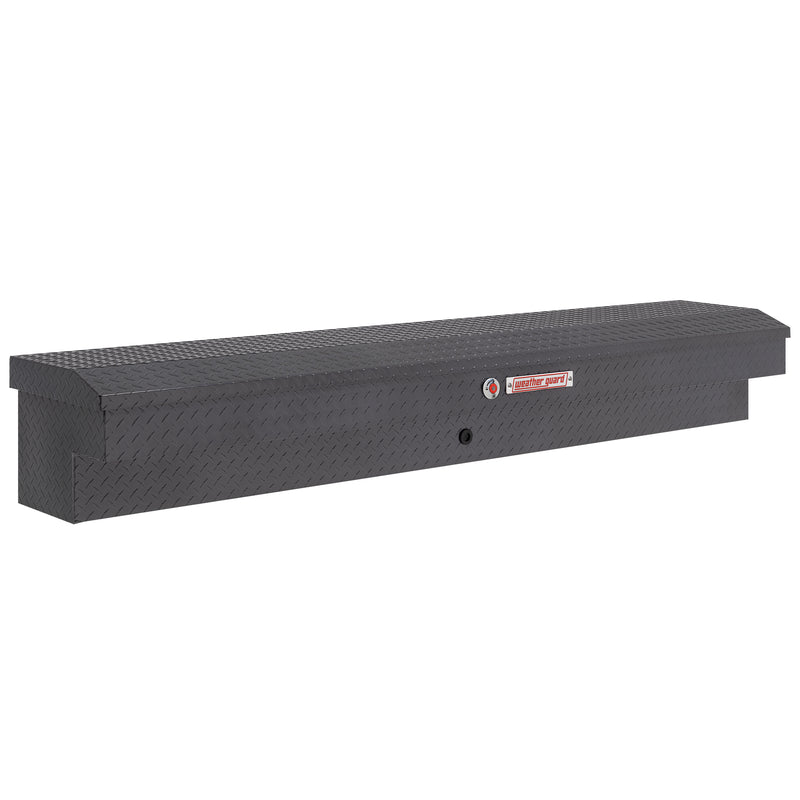Weather Guard 164-6-04 Lo-Side box in gunmetal gray, front three-quarter studio view with the lid closed