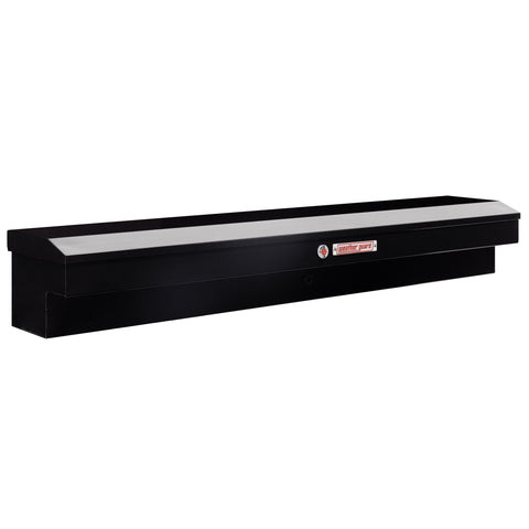 Weather Guard 165-5-04 Lo-Side box in gloss black, front three-quarter studio view with the lid closed