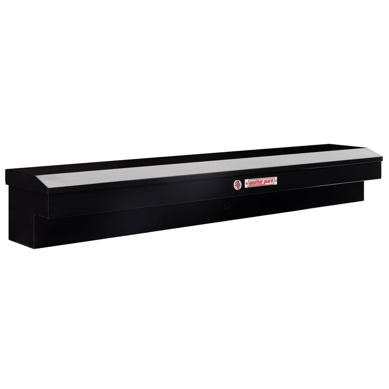 Weather Guard 165-5-04 Lo-Side box in gloss black, front three-quarter studio view with the lid closed
