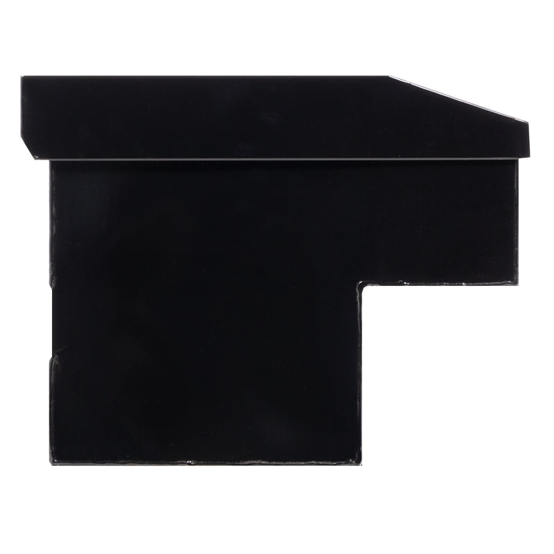 Weather Guard 165-5-04 Lo-Side box in gloss black, side profile showing the body depth and the bed-rail notch