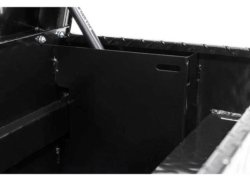 Weather Guard 174-5-03 56 in Lo-Side box with the lid open, showing the interior, removable tray and Weather Guard logo plate