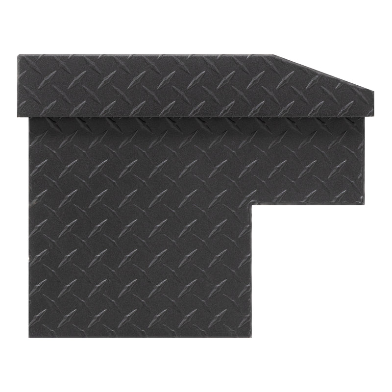 Weather Guard 174-52-04 Lo-Side box in textured matte black, side profile showing the body depth and the bed-rail notch