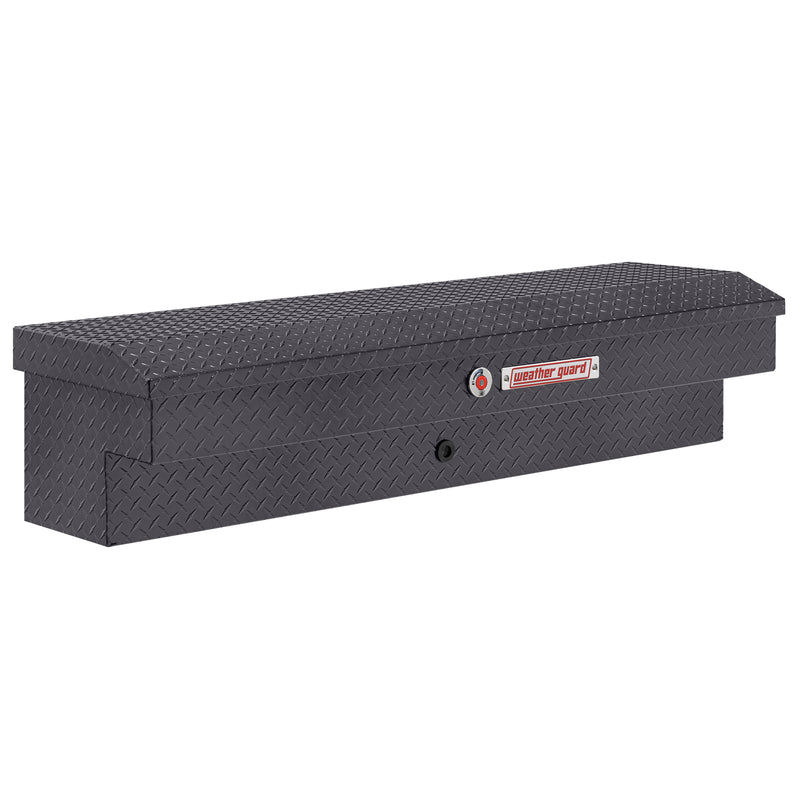 Weather Guard 174-6-04 Lo-Side box in gunmetal gray, front three-quarter studio view with the lid closed