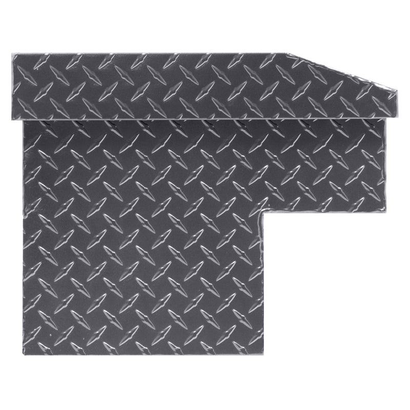 Weather Guard 174-6-04 Lo-Side box in gunmetal gray, side profile showing the body depth and the bed-rail notch