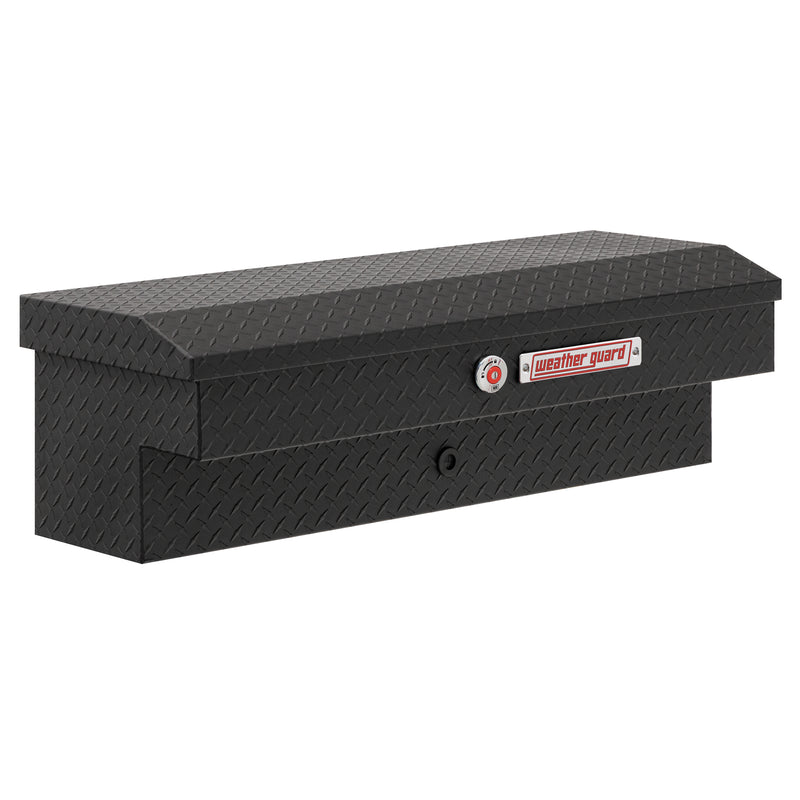 Weather Guard 184-52-04 Lo-Side box in textured matte black, front three-quarter studio view with the lid closed