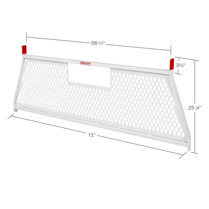 Dimensional drawing of the Weather Guard 1906-3-02 Protect-A-Rail with measurement callouts