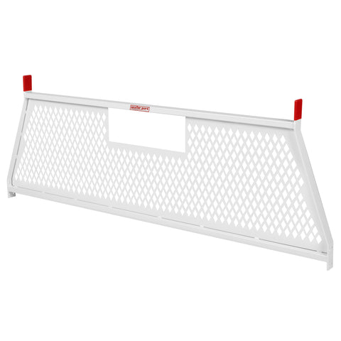 Weather Guard 1906-3-02 Protect-A-Rail steel mesh cab protector in brite white, studio view