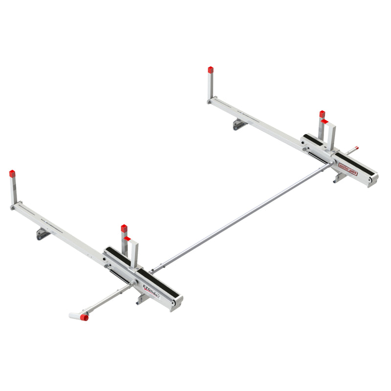 Weather Guard 2261-3-01 EZGLIDE2 Compact Fixed Drop-Down Van Ladder Rack, studio three-quarter view on a plain white background