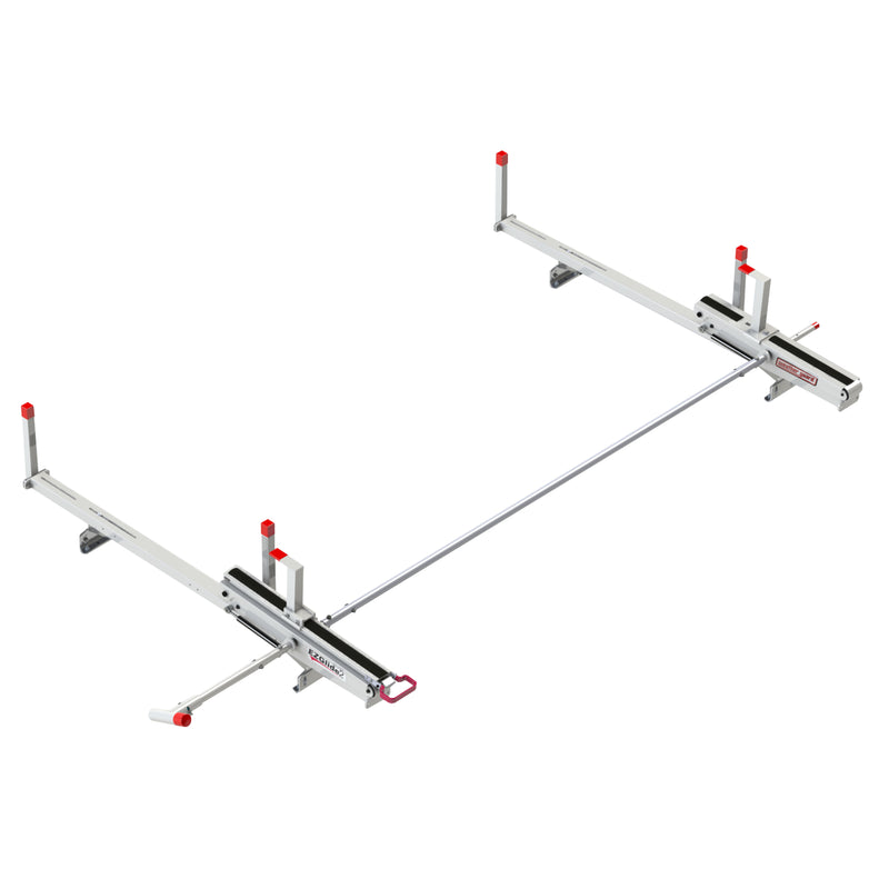 Weather Guard 2291-3-01 Extended EZGLIDE2 Drop-Down Van Ladder Rack, studio three-quarter view on a plain white background