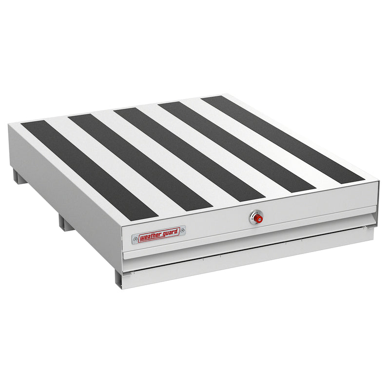 Weather Guard 308-3-04 PACK RAT steel drawer unit in white, closed, three-quarter hero view