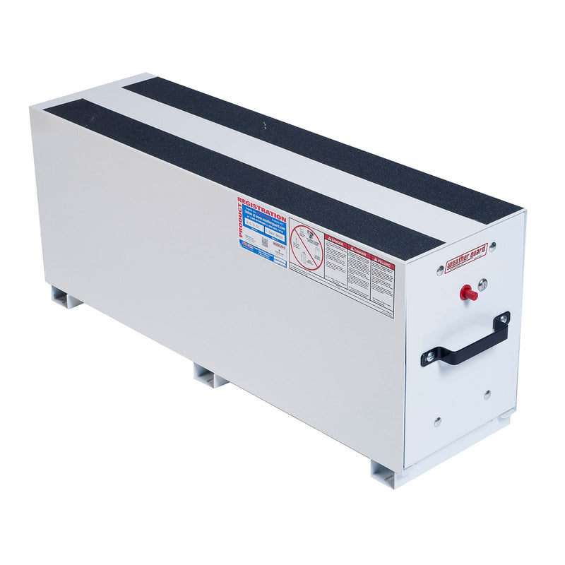 Weather Guard 310-3-01 PACK RAT aluminum drawer unit in white, three-quarter hero view