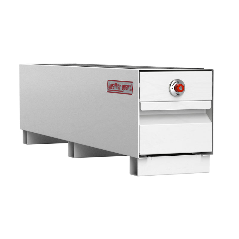 Low front view of the Weather Guard 335-3-04 PACK RAT drawer unit in white