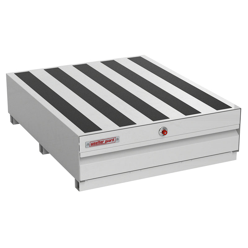 Weather Guard 338-3-04 PACK RAT steel drawer unit in white, closed, three-quarter hero view