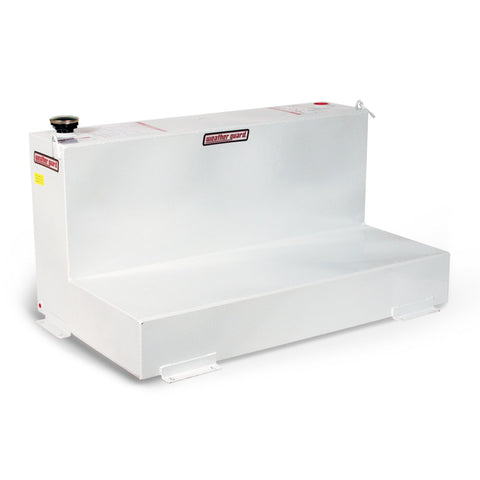 Weather Guard 354-3-02 90 gallon L-shape steel transfer tank in brite white, three-quarter hero view